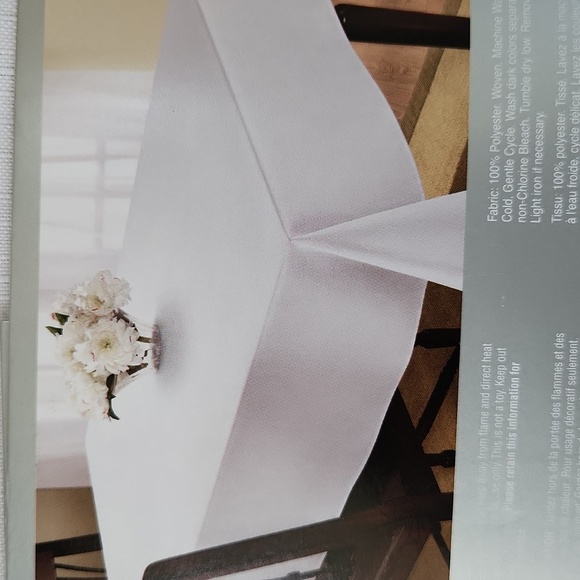 White Rectangular Tablecover, 60x84 New - Picture 1 of 4